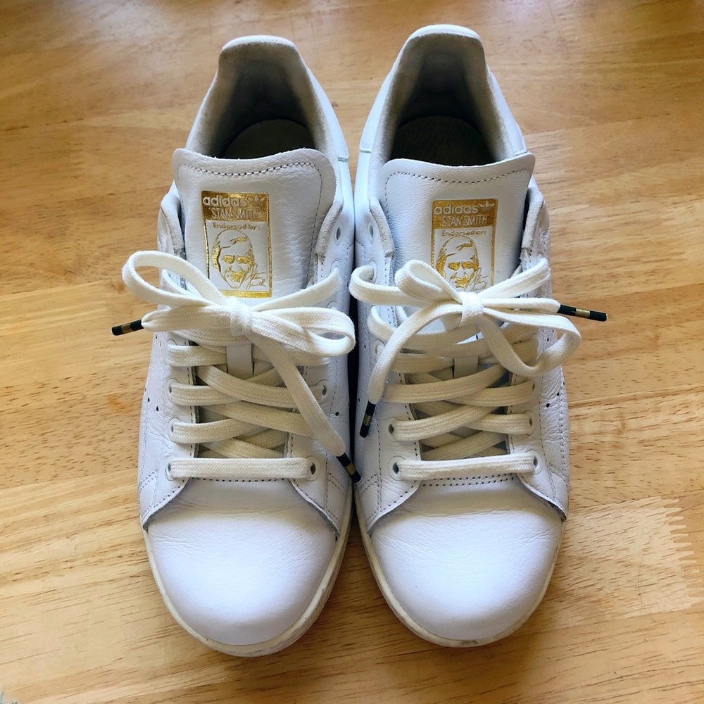 Adidas Stan Smith Sneakers *rare design* (Sz 7) - Picture 2 of 12